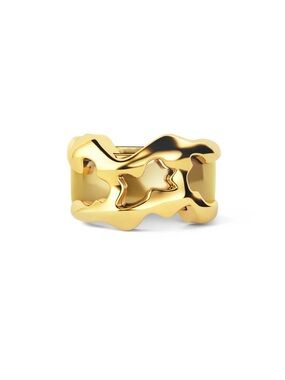 OURA Ring - Gold Sz 8 with Gold Steff Eleoff Ring Cover